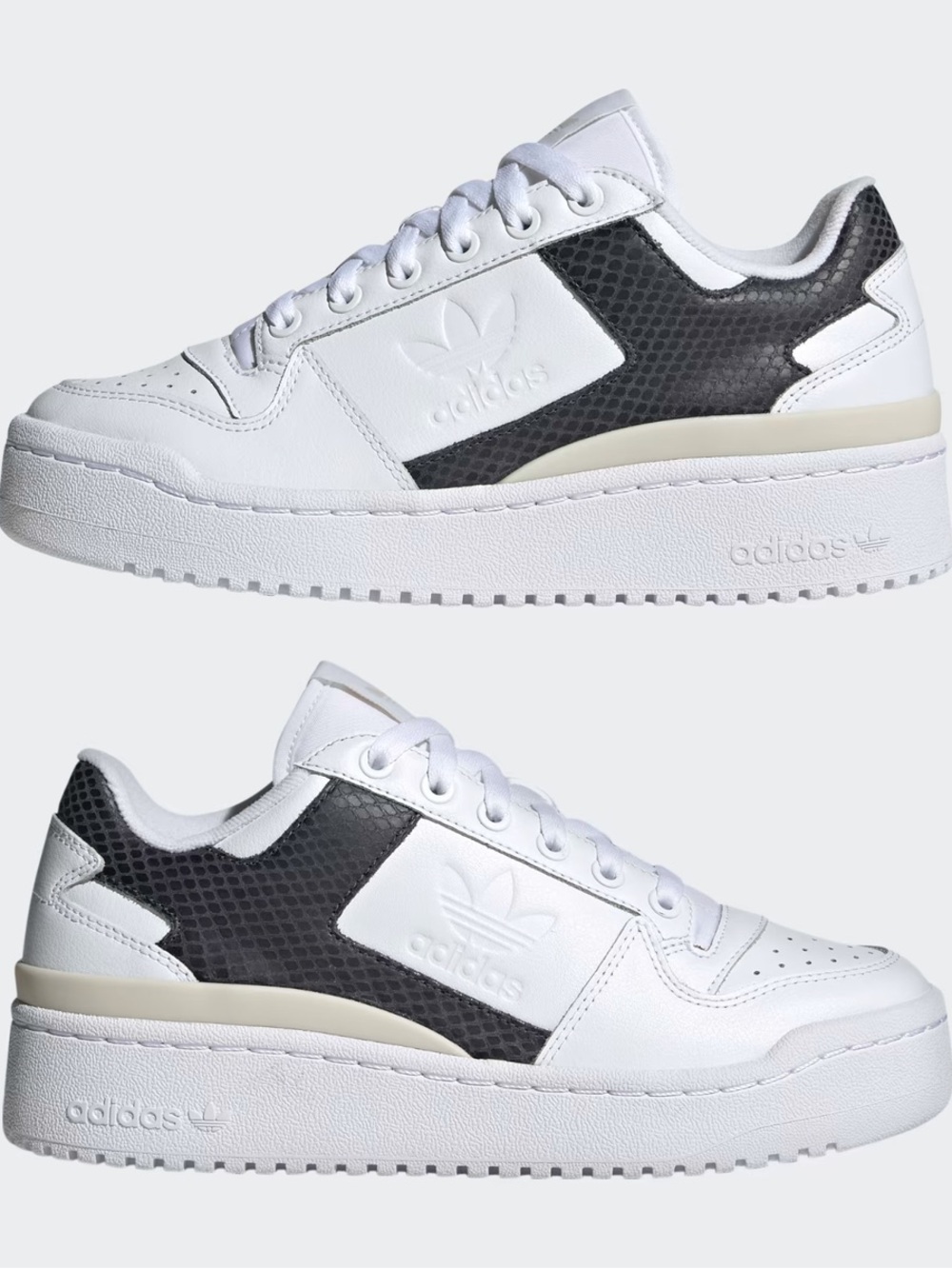 adidas Women White & Black Low-Top Sneakers